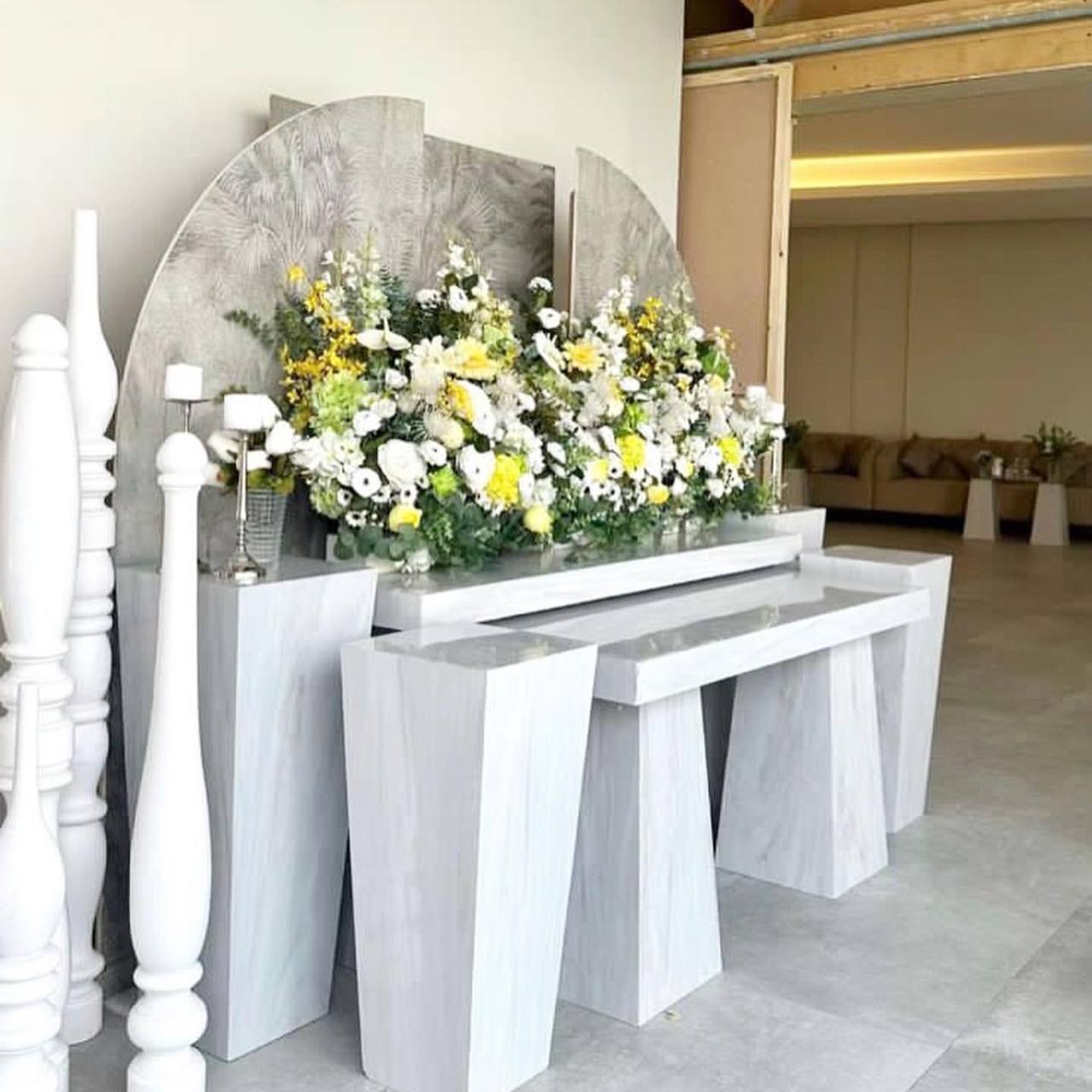 Some of our reception corner works