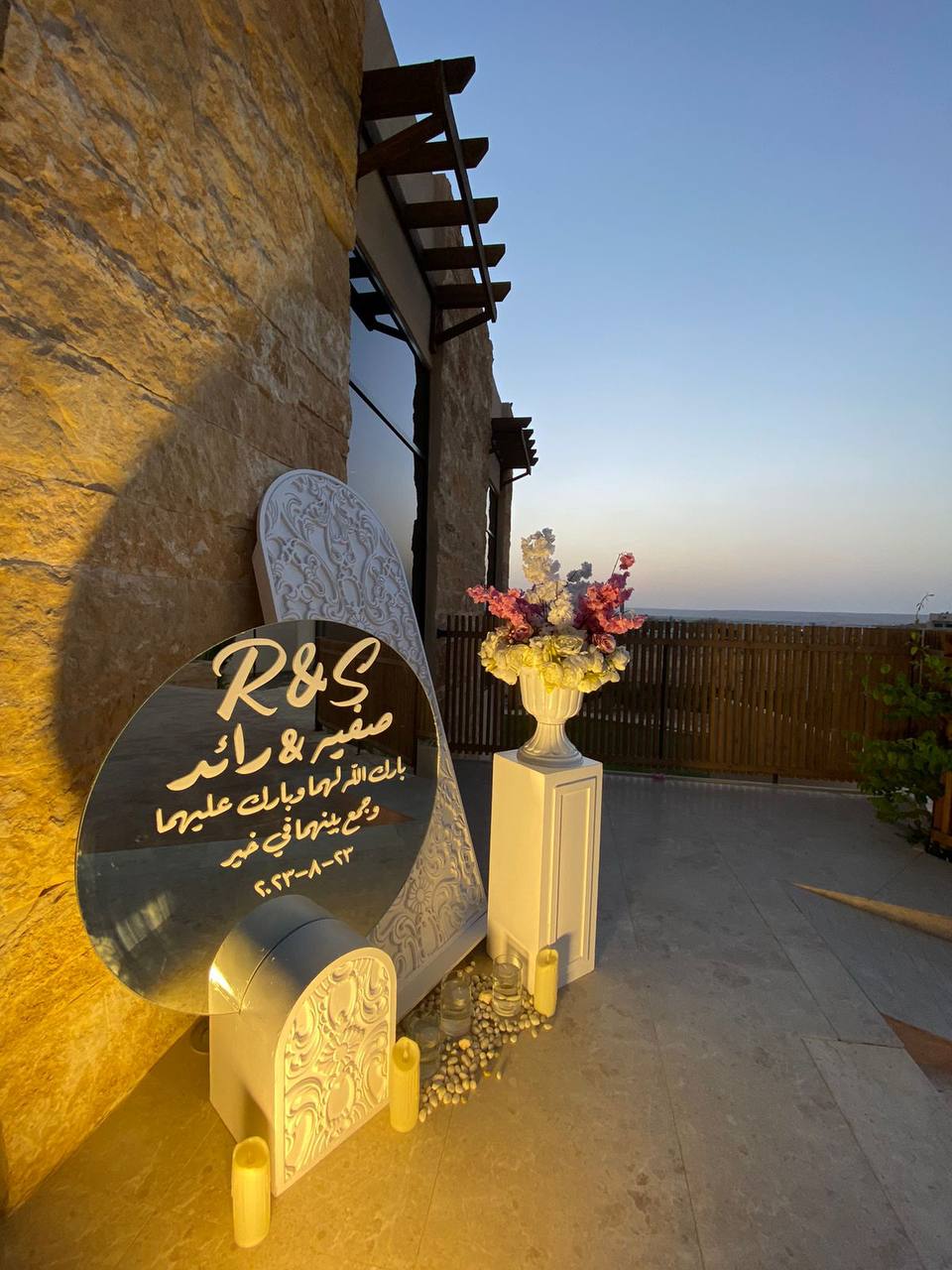 Some of our reception corner works