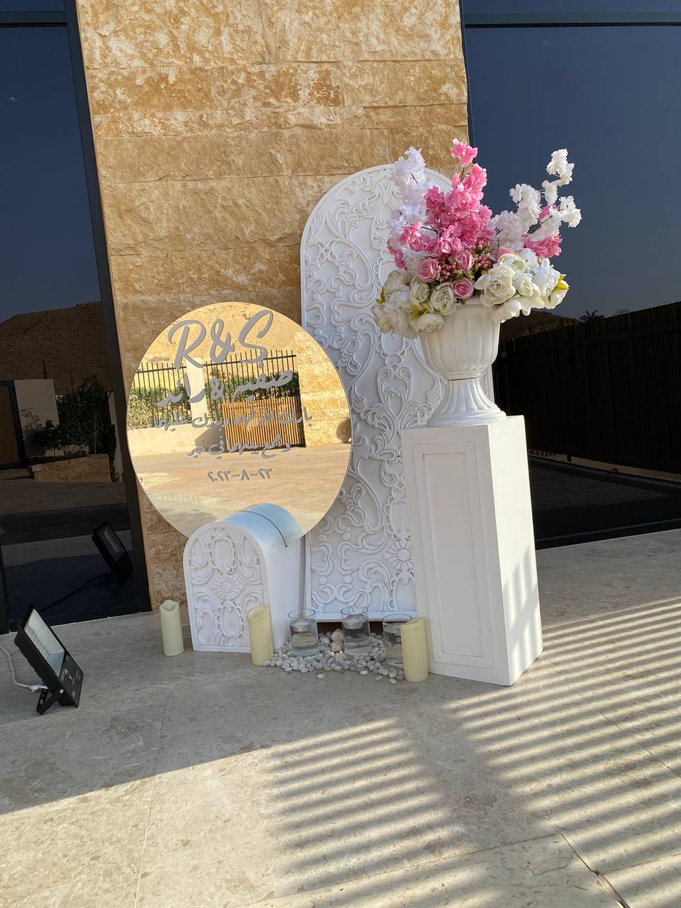 Some of our reception corner works