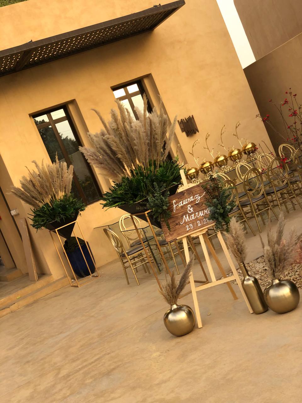 Some of our reception corner works