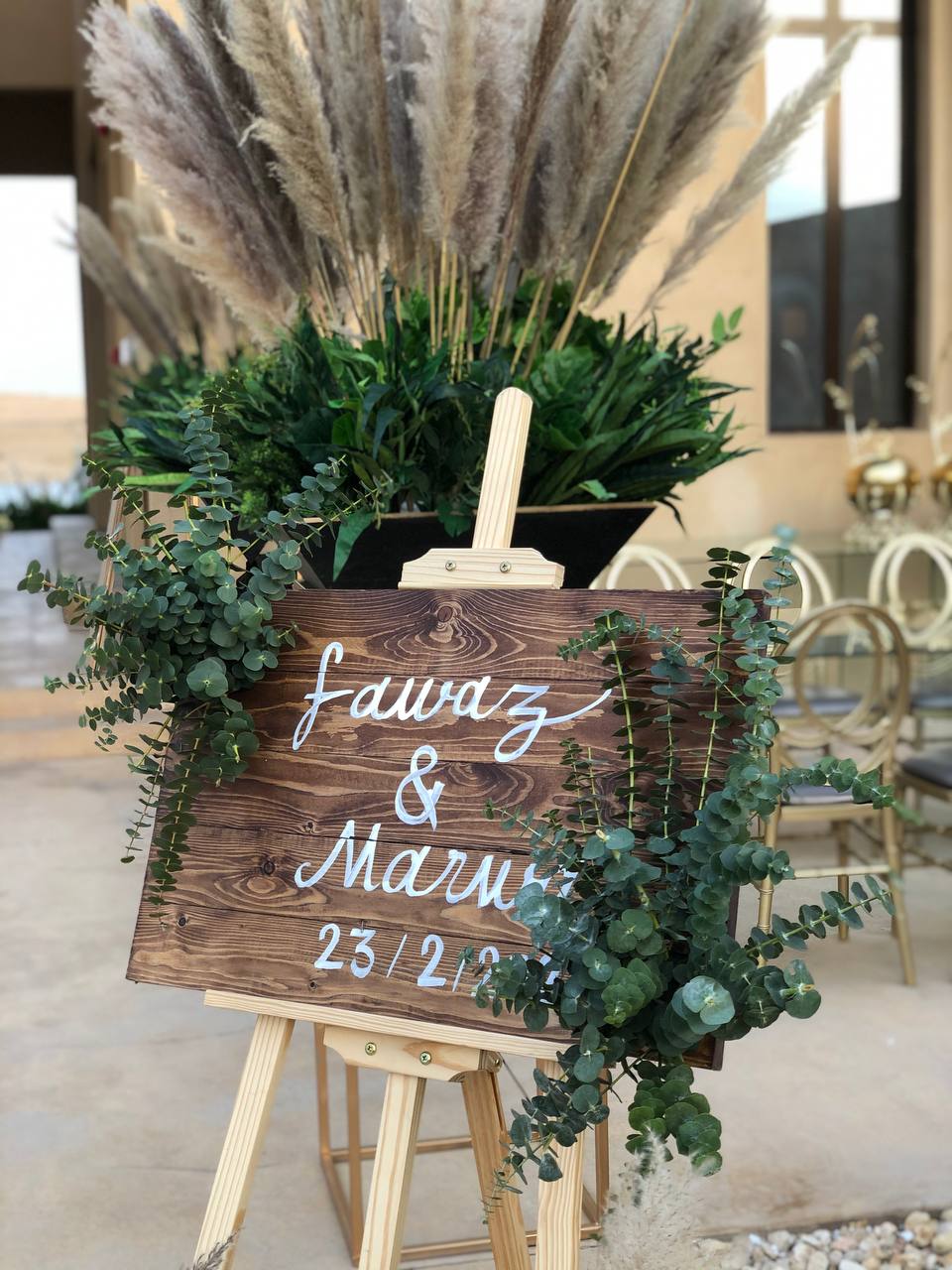 Some of our reception corner works