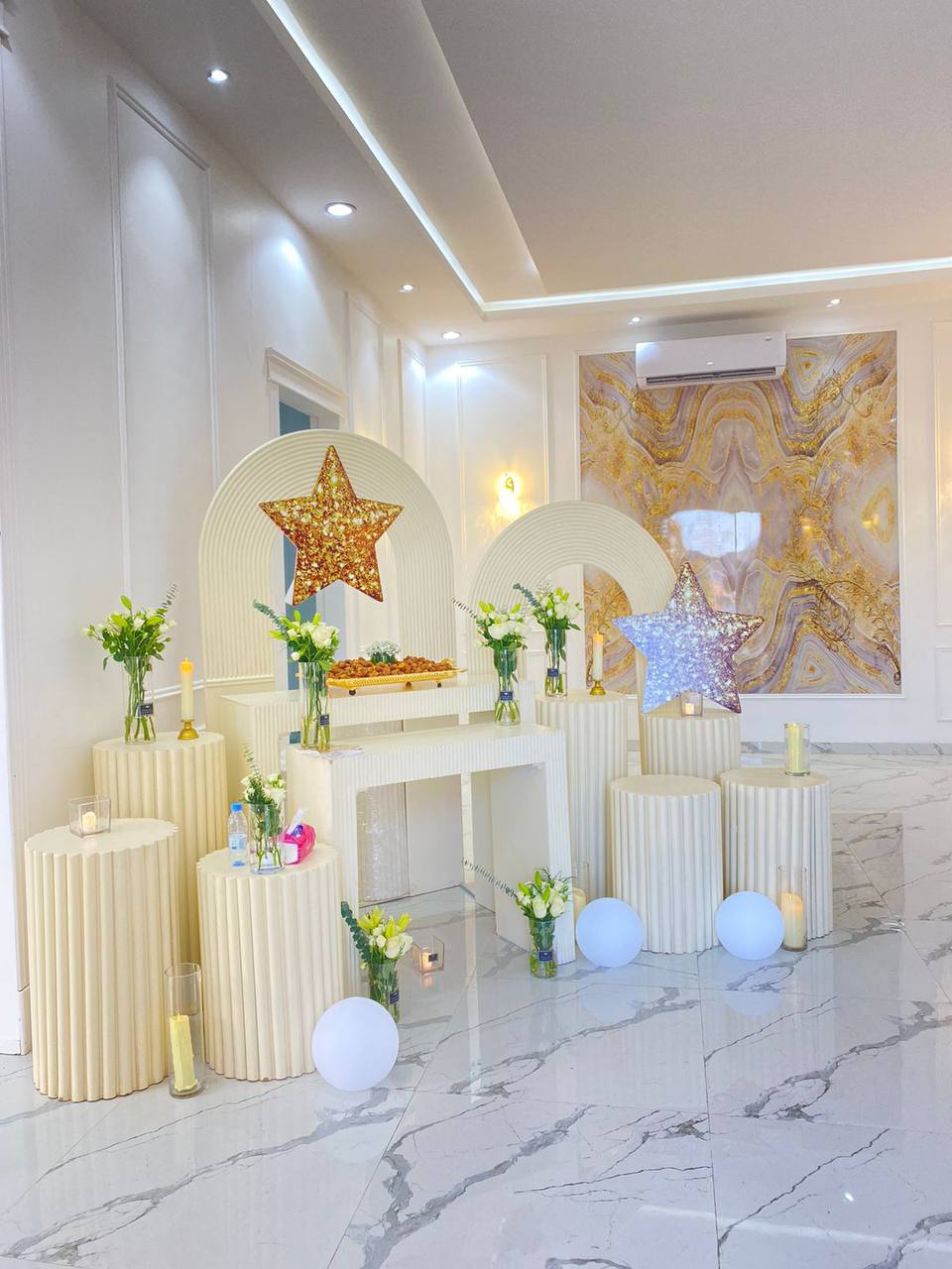 Some of our reception corner works