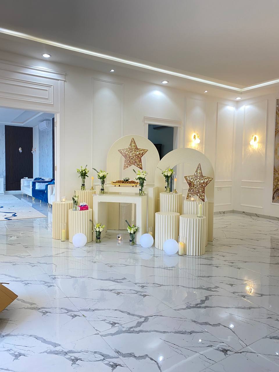 Some of our reception corner works