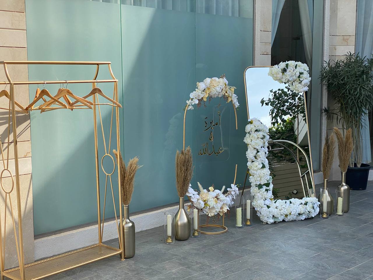 Some of our reception corner works