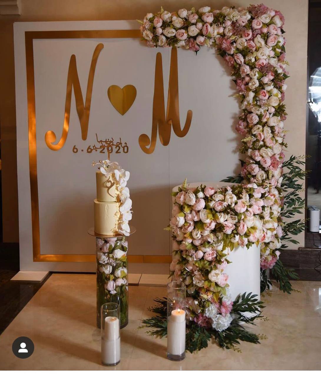 Some of our reception corner works