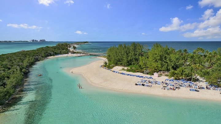Strand på Bahamas