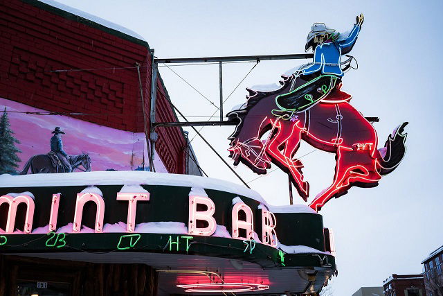 Outside Mint Bar in Wyoming, USA