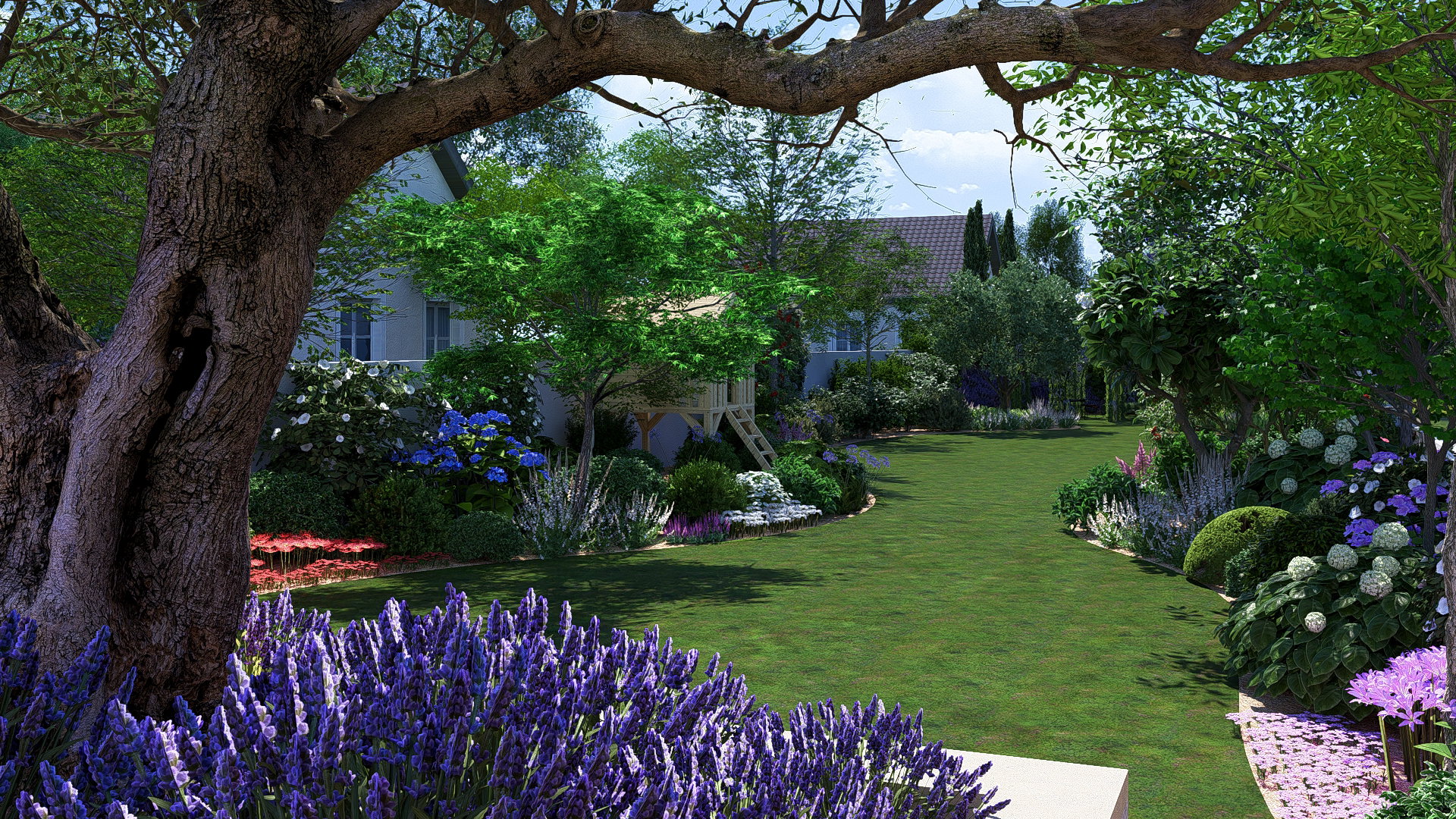 4 universes in the same garden.