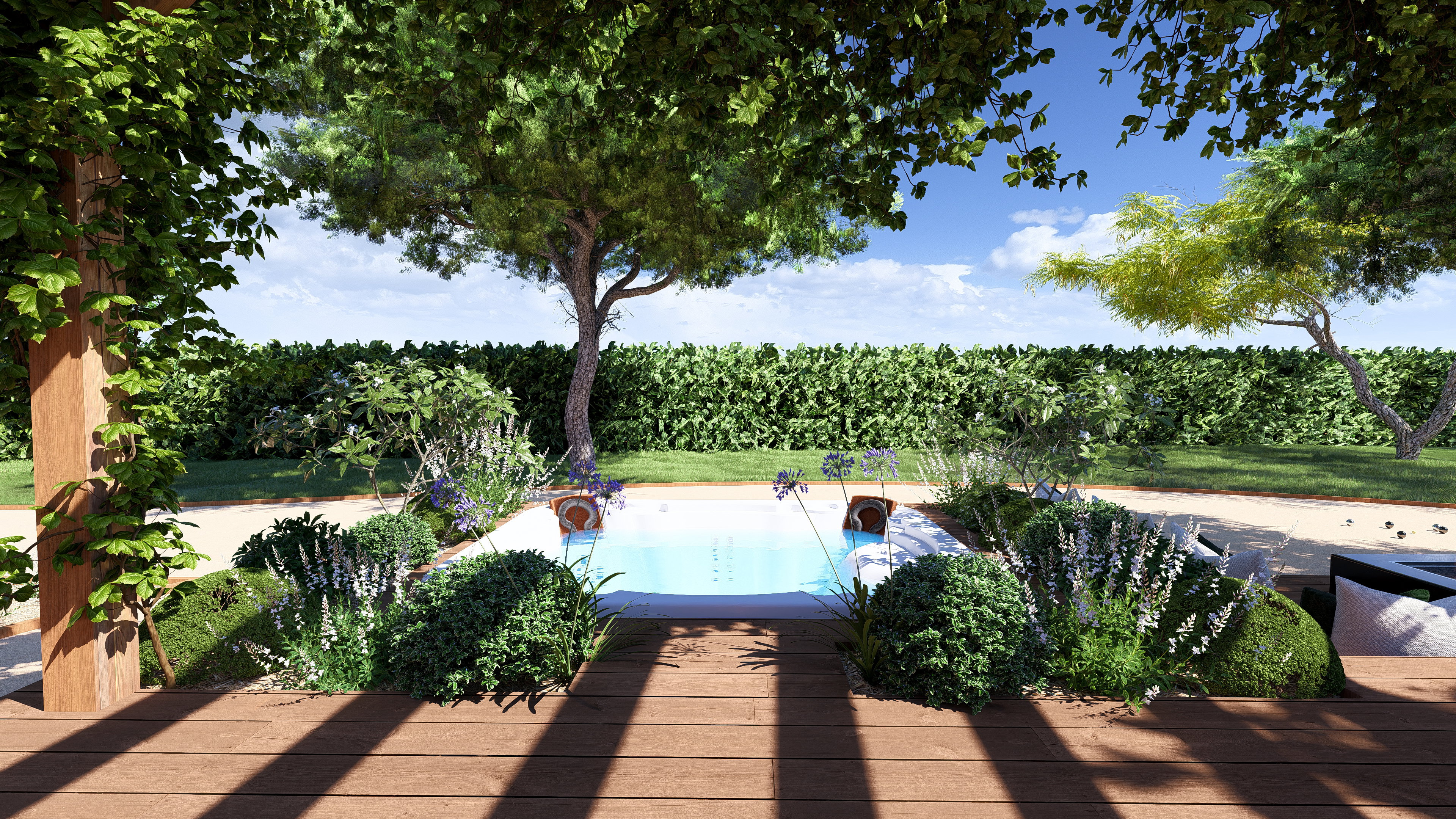 A path that serves as a pétanque ground