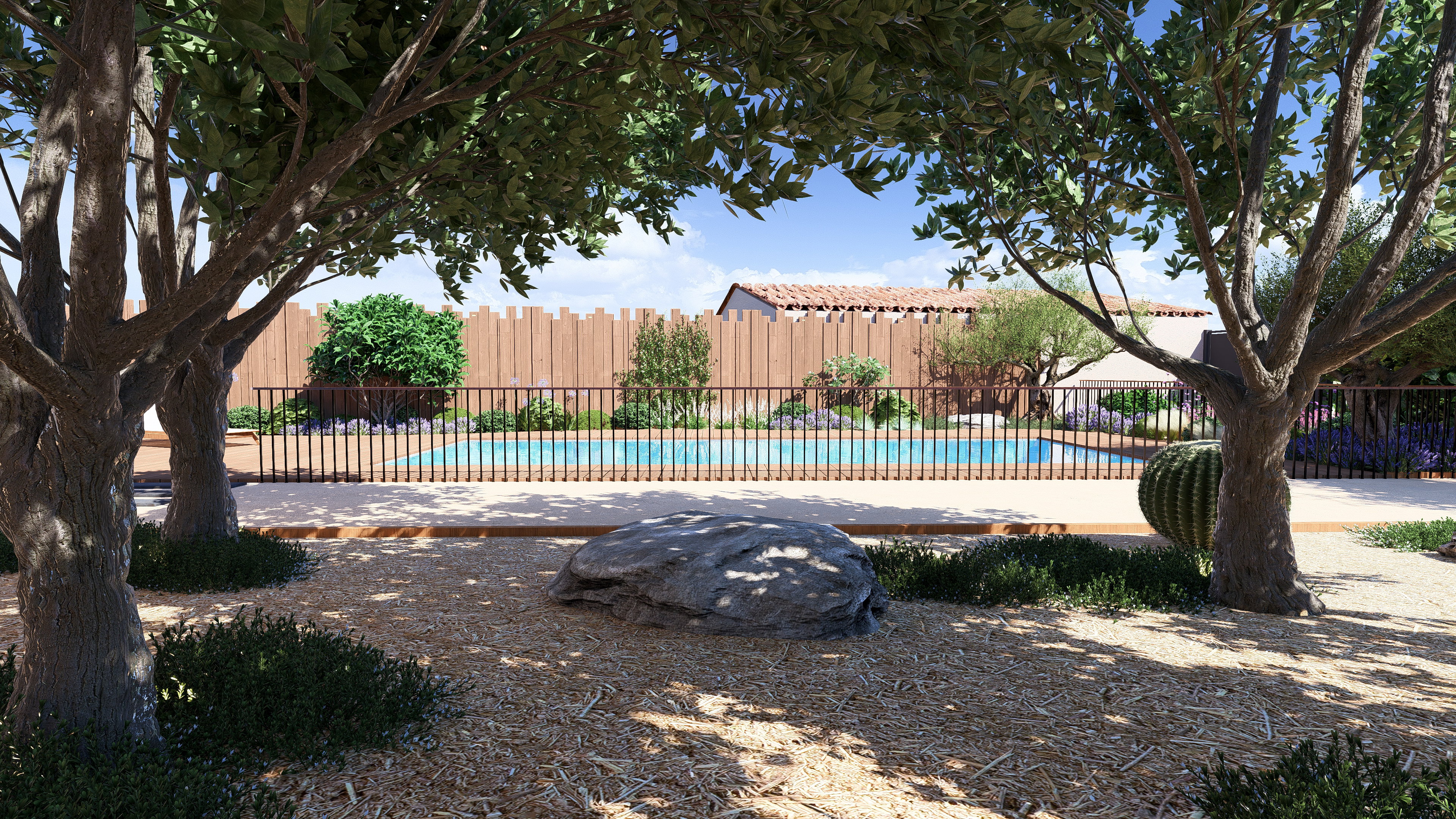 A path that serves as a pétanque ground