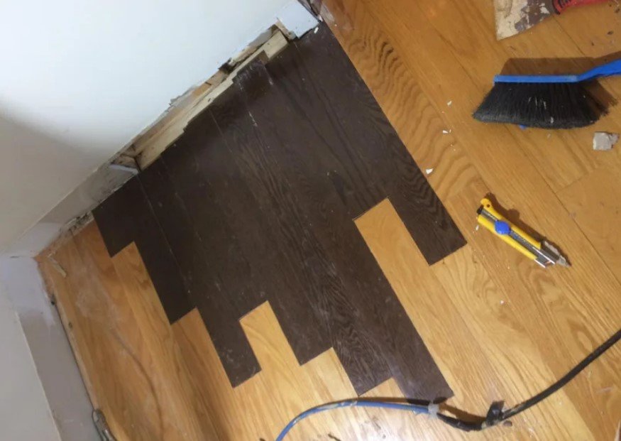 Réparation de plancher bois pré-vernis