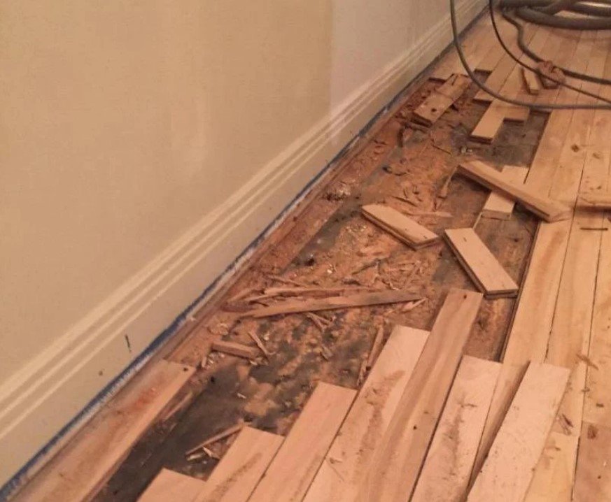 Réparation de plancher bois franc