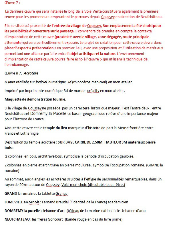 ACROTERE Creation on 3d software, production on 3d printer