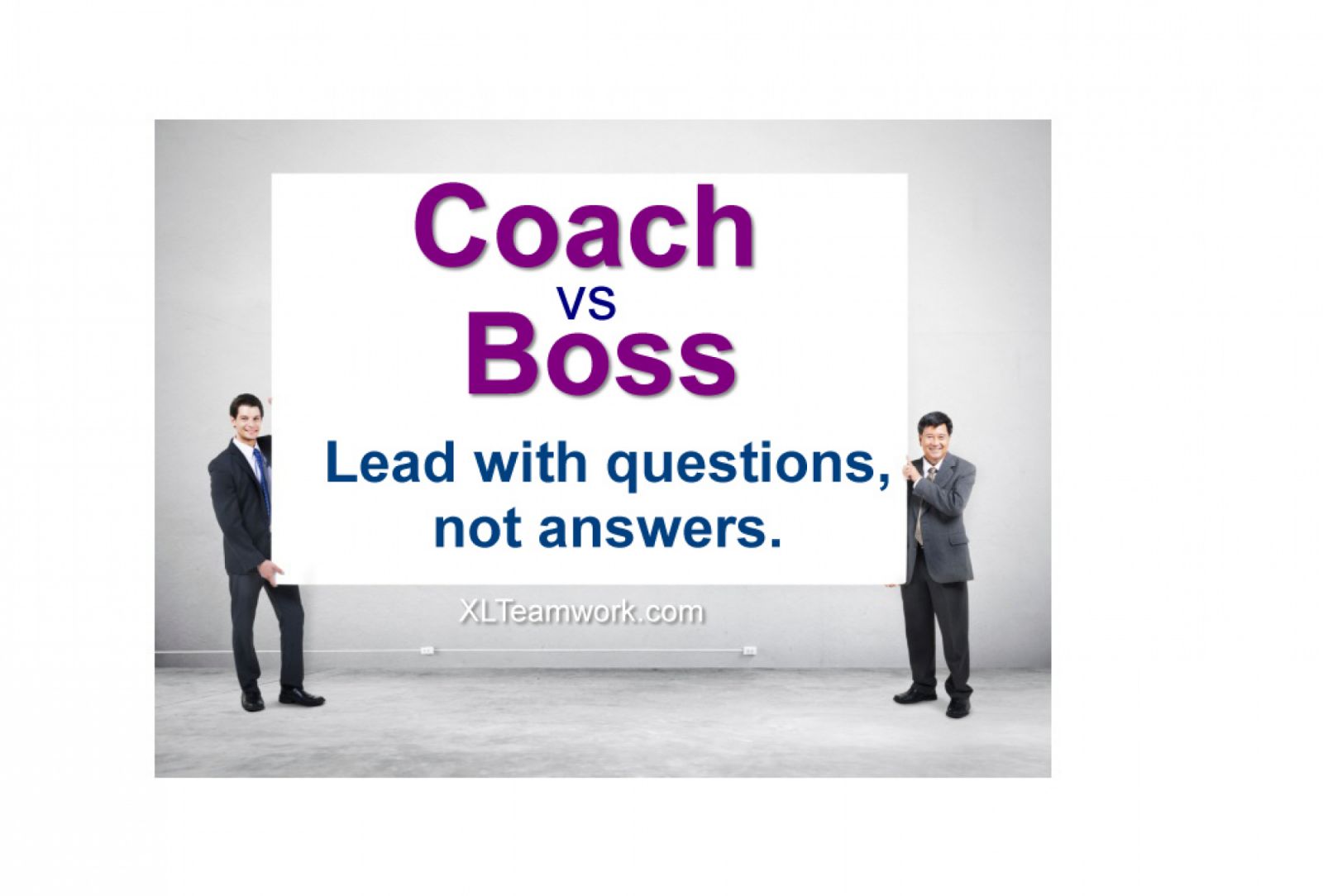 Leading questions. Coach. Coached to lead.